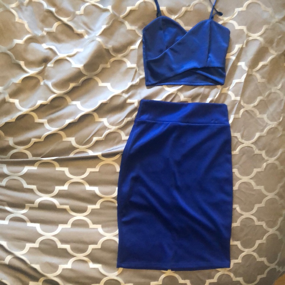 NWT Crop top and skirt set size small